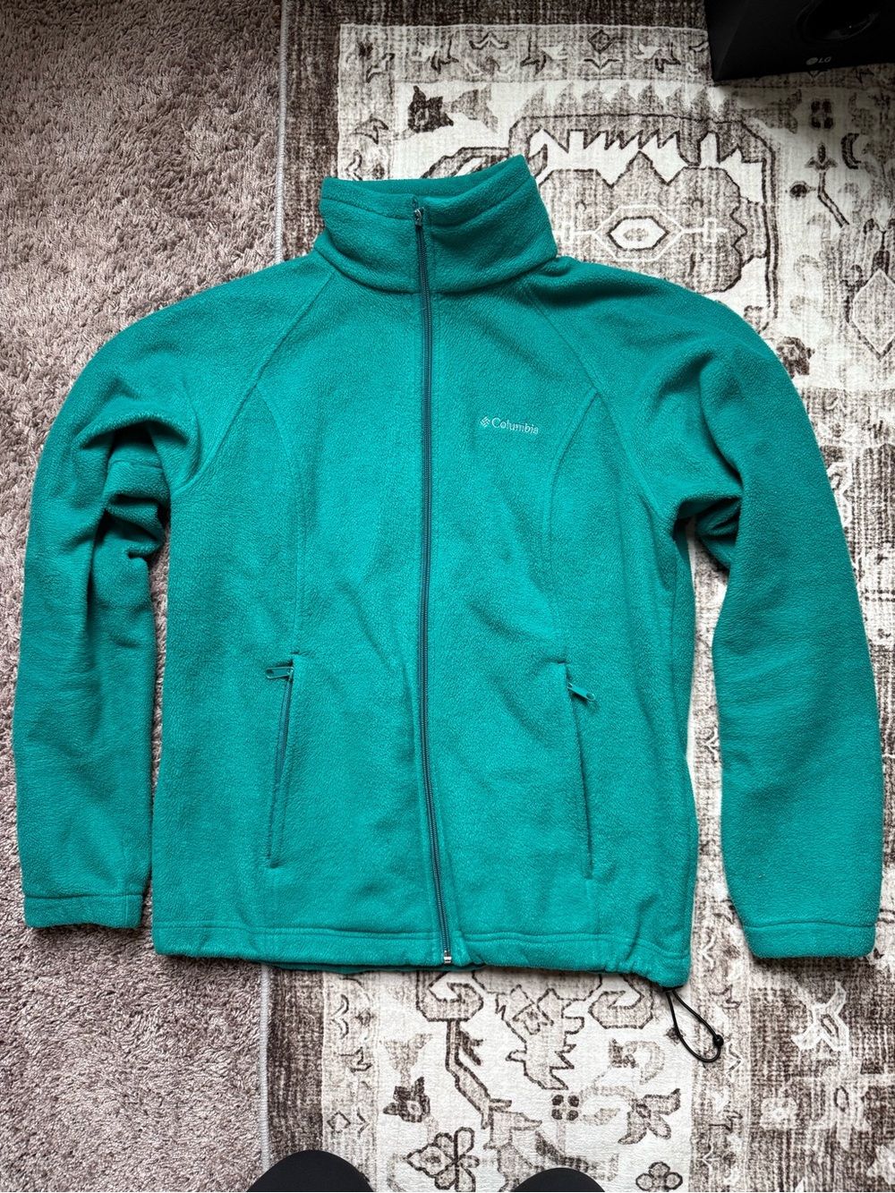 Columbia Teal Full-Zip Fleece Jacket